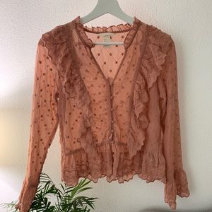 🌸 H&M Ruffle Blouse 🌸